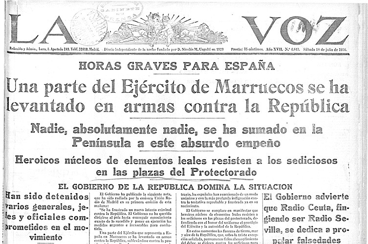 la voz 18 de julio de 1936