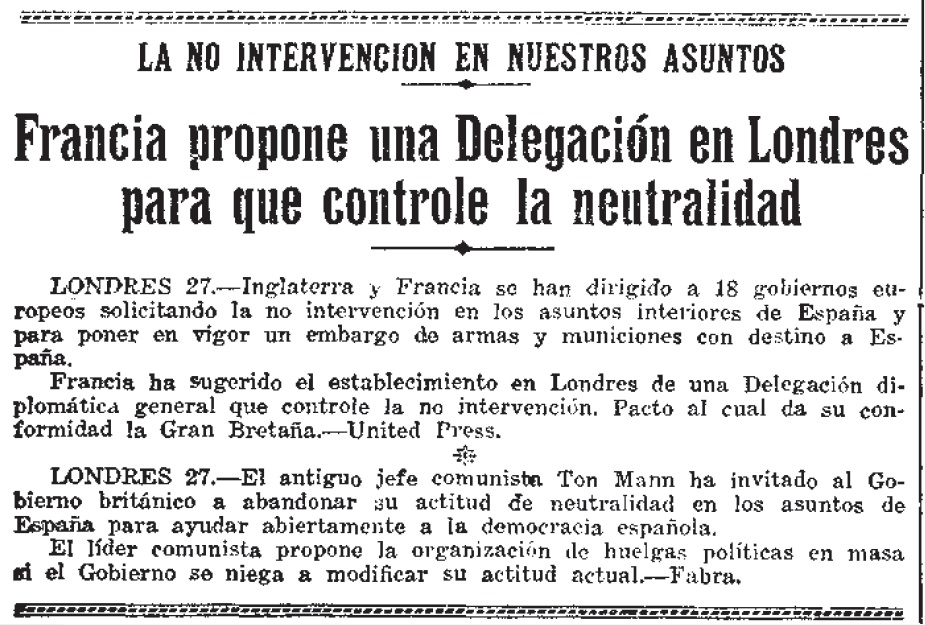 no intervención